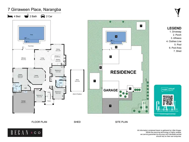 Floorplan of Homely house listing, 7 Girraween Place, Narangba QLD 4504