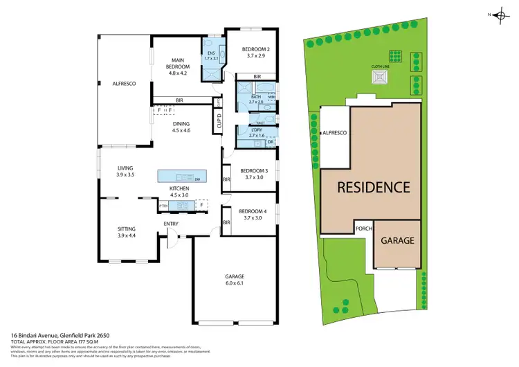 Floorplan of Homely house listing, 16 Bindari Avenue, Glenfield Park NSW 2650