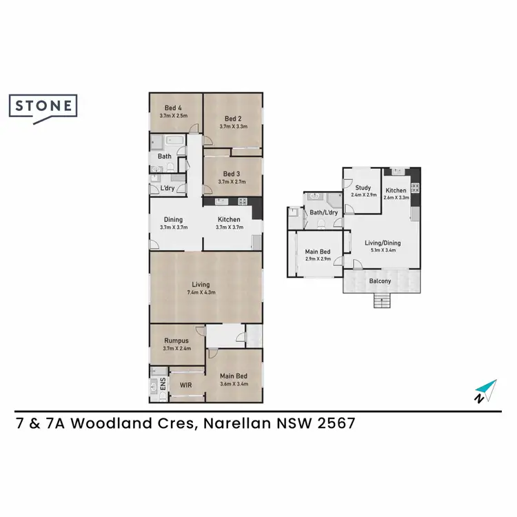 Floorplan of Homely house listing, 7-7A Woodland Crescent, Narellan NSW 2567