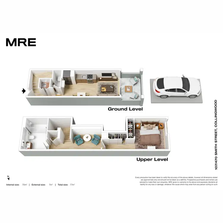 Floorplan of Homely apartment listing, 107/470 Smith Street, Collingwood VIC 3066