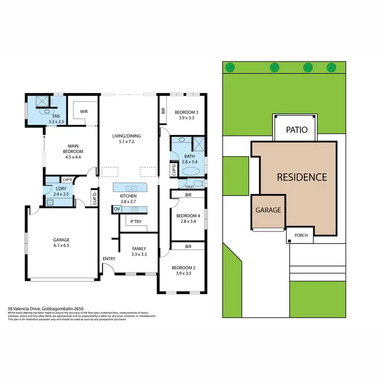 Floorplan of Homely house listing, 38 Valencia Drive, Gobbagombalin NSW 2650