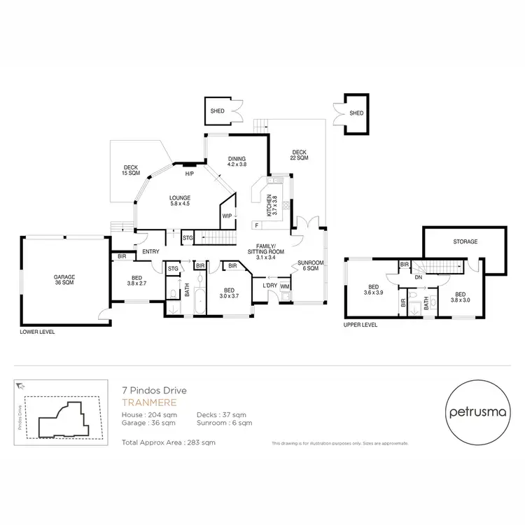 Floorplan of Homely house listing, 7 Pindos Drive, Tranmere TAS 7018