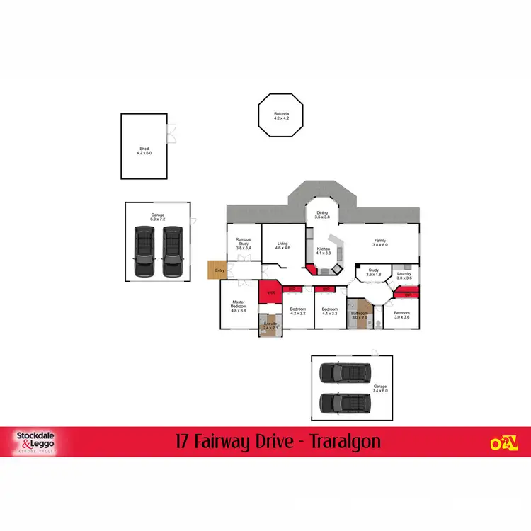 Floorplan of Homely house listing, 17 Fairway Drive, Traralgon VIC 3844