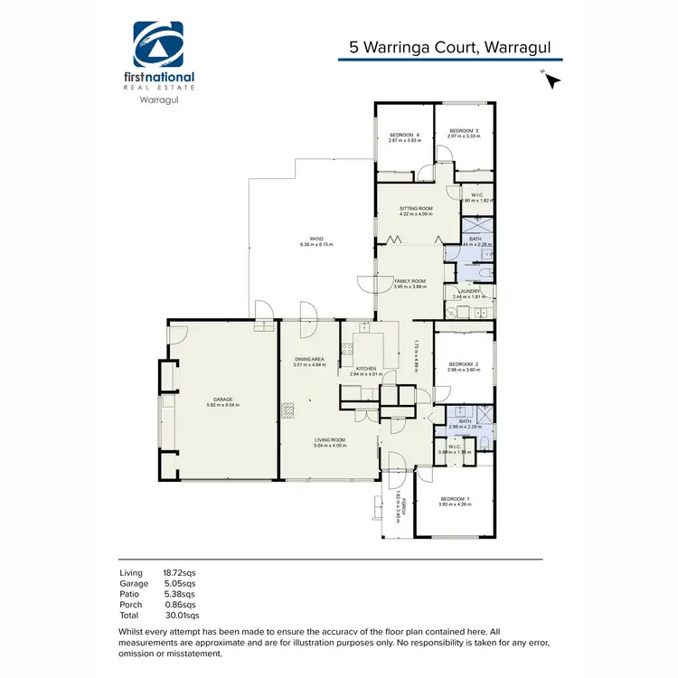 Floorplan of Homely house listing, 5 Warringa Court, Warragul VIC 3820