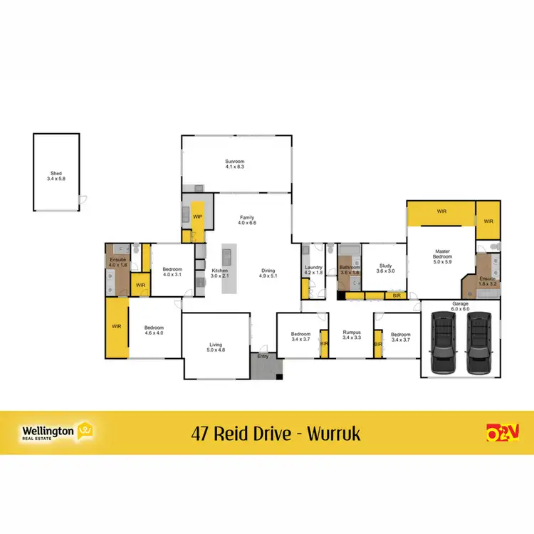 Floorplan of Homely house listing, 47 Reid Drive, Wurruk VIC 3850