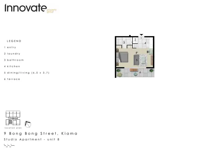 Floorplan of Homely apartment listing, Unit 8 / 9 Bong Bong Street, Kiama NSW 2533