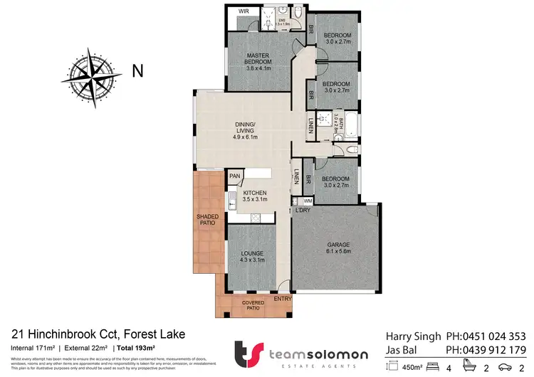 Floorplan of Homely house listing, 21 Hinchinbrook Circuit, Forest Lake QLD 4078