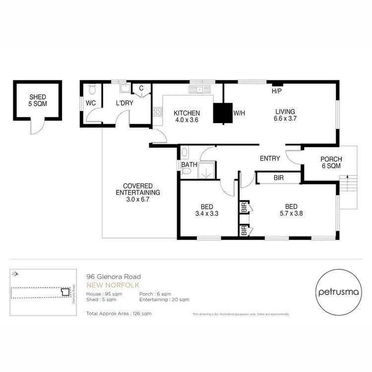 Floorplan of Homely house listing, 96 Glenora Road, New Norfolk TAS 7140