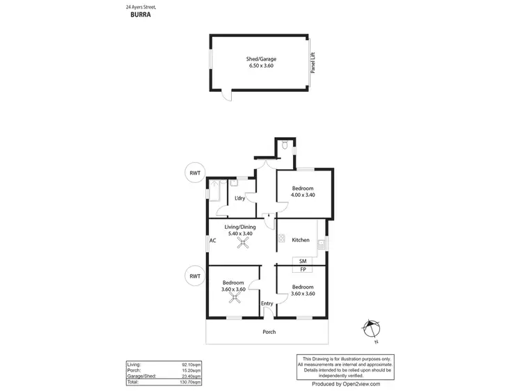 Floorplan of Homely house listing, 24 Ayers Street, Burra SA 5417