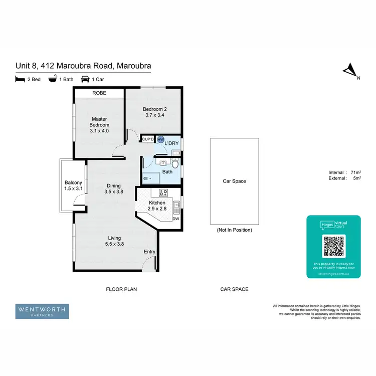 Floorplan of Homely apartment listing, 8/412 Maroubra Road, Maroubra NSW 2035