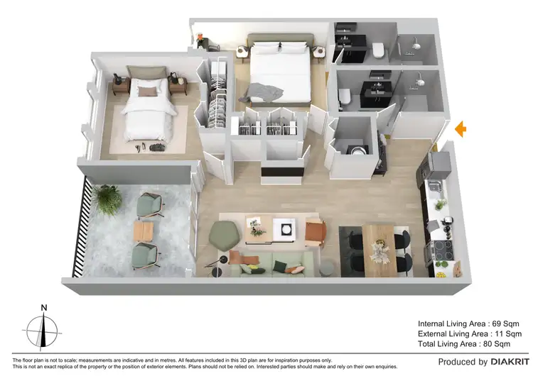 Floorplan of Homely unit listing, 702/8 Jeays Street, Bowen Hills QLD 4006
