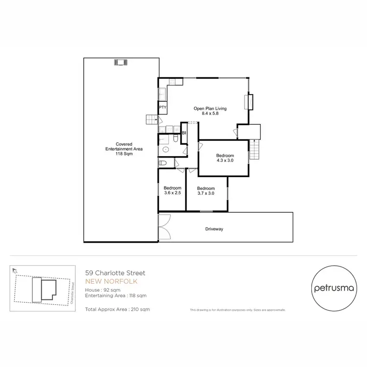 Floorplan of Homely house listing, 59 Charlotte Street, New Norfolk TAS 7140