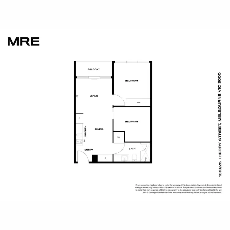 Floorplan of Homely apartment listing, 1010/25 Therry Street, Melbourne VIC 3000