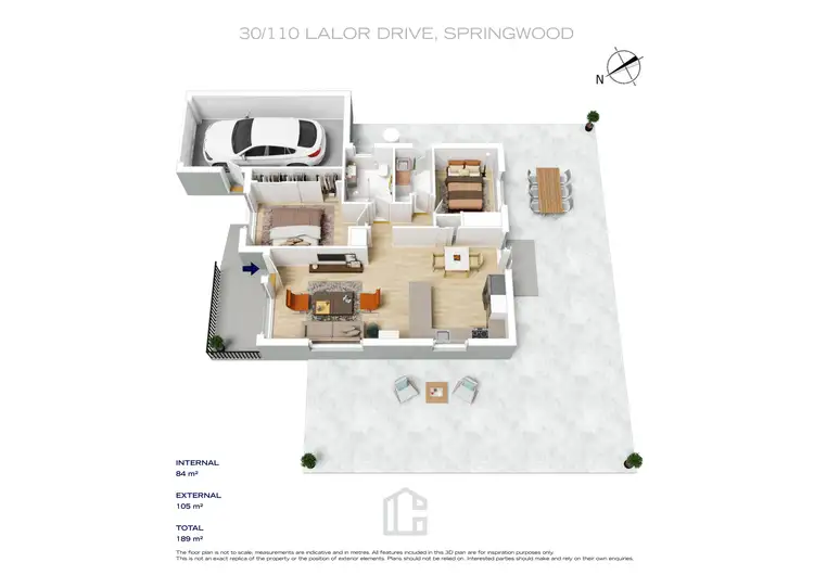 Floorplan of Homely villa listing, 30/110 Lalor Drive, Springwood NSW 2777