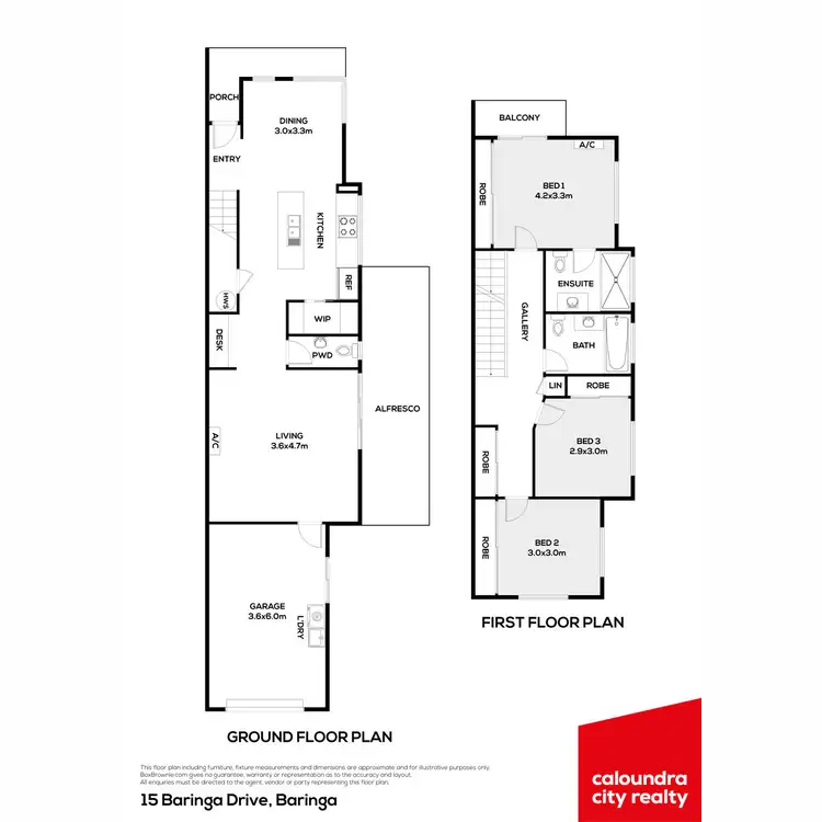 Floorplan of Homely house listing, 15 Baringa Drive, Baringa QLD 4551