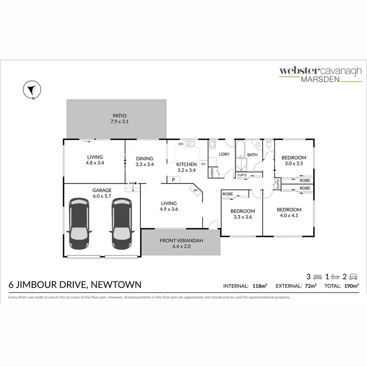 Floorplan of Homely house listing, 6 Jimbour Drive, Newtown QLD 4350