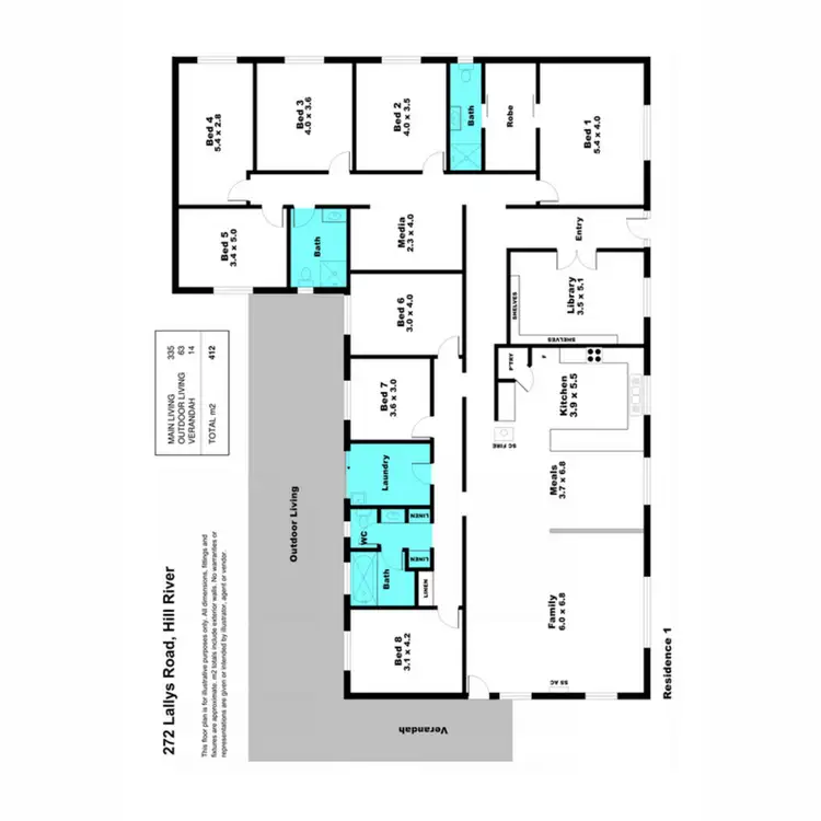 Floorplan of Homely rural property listing, 272 Lallys Road, Hill River SA 5453