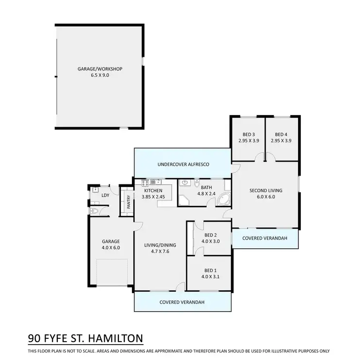 Floorplan of Homely rural property listing, 90 Fyfe Street, Hamilton VIC 3300