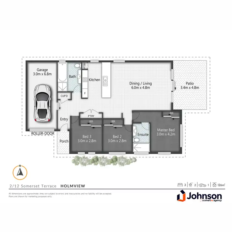Floorplan of Homely semi-detached listing, 2/12 Somerset Terrace, Holmview QLD 4207