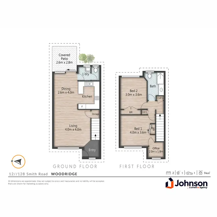 Floorplan of Homely townhouse listing, 12/128 Smith Road, Woodridge QLD 4114