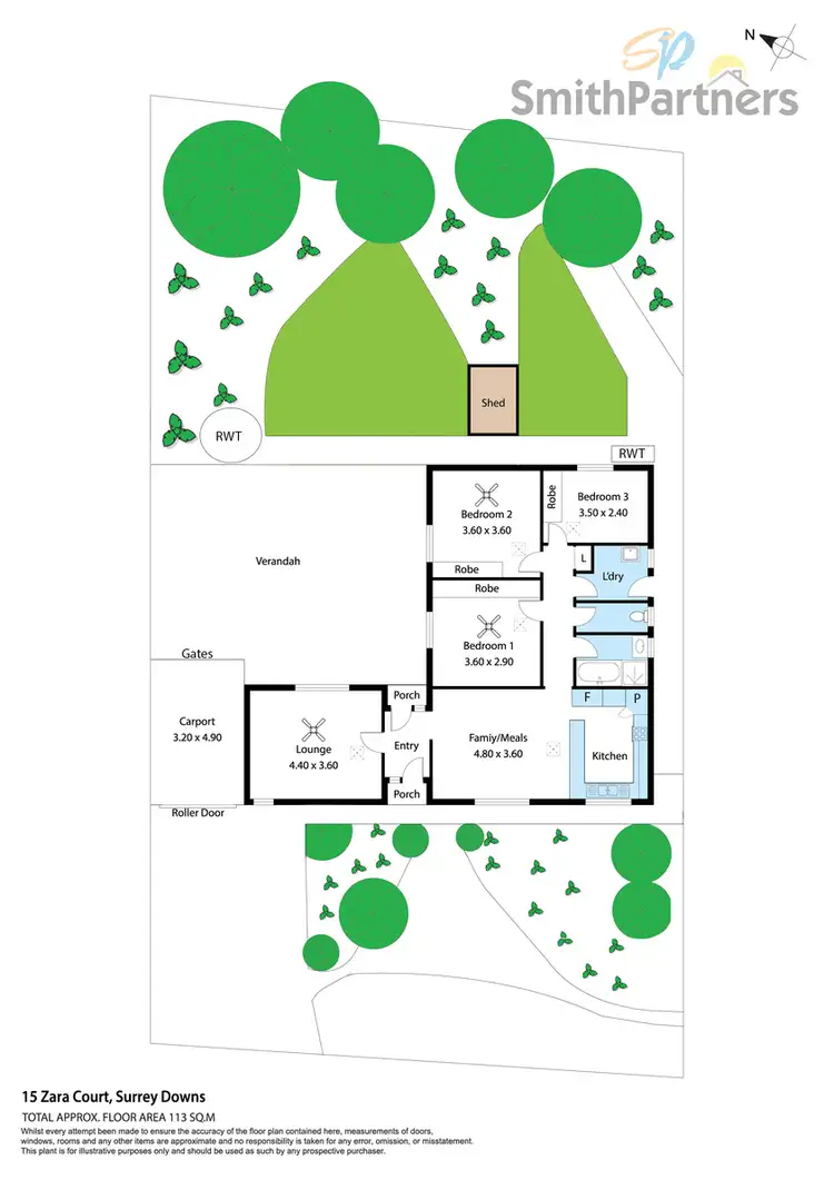 Floorplan of Homely house listing, 15 Zara Court, Surrey Downs SA 5126