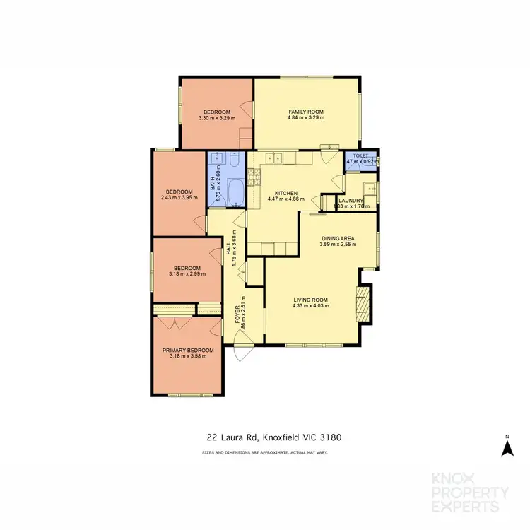 Floorplan of Homely house listing, 22 Laura Road, Knoxfield VIC 3180