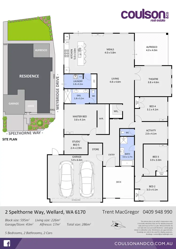 Floorplan of Homely house listing, 2 Spelthorne Way, Wellard WA 6170
