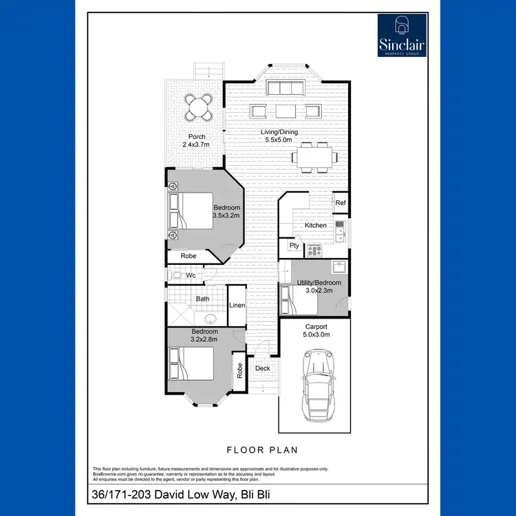 Floorplan of Homely unit listing, 36/171 David Low Way, Bli Bli QLD 4560