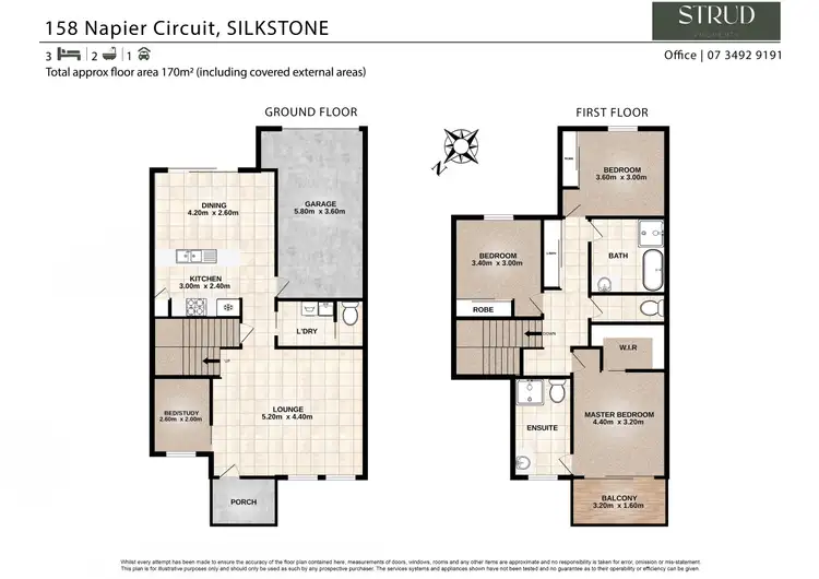 Floorplan of Homely townhouse listing, 158 Napier Circuit, Silkstone QLD 4304