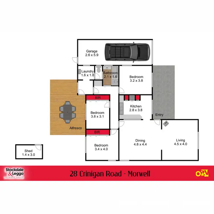 Floorplan of Homely house listing, 28 Crinigan Road, Morwell VIC 3840