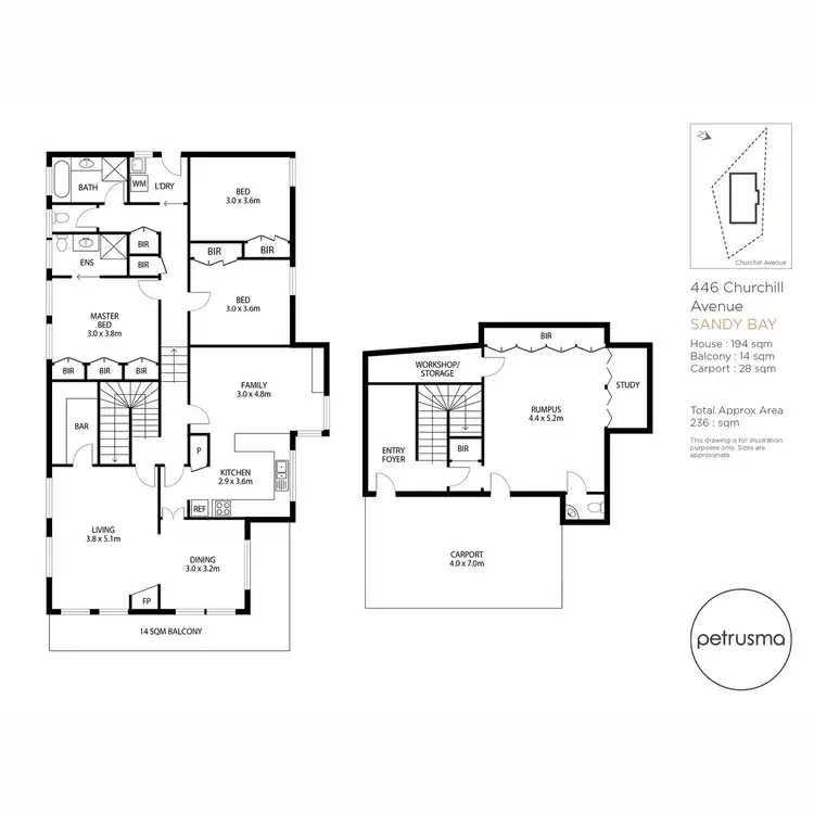 Floorplan of Homely house listing, 446 Churchill Avenue, Sandy Bay TAS 7005