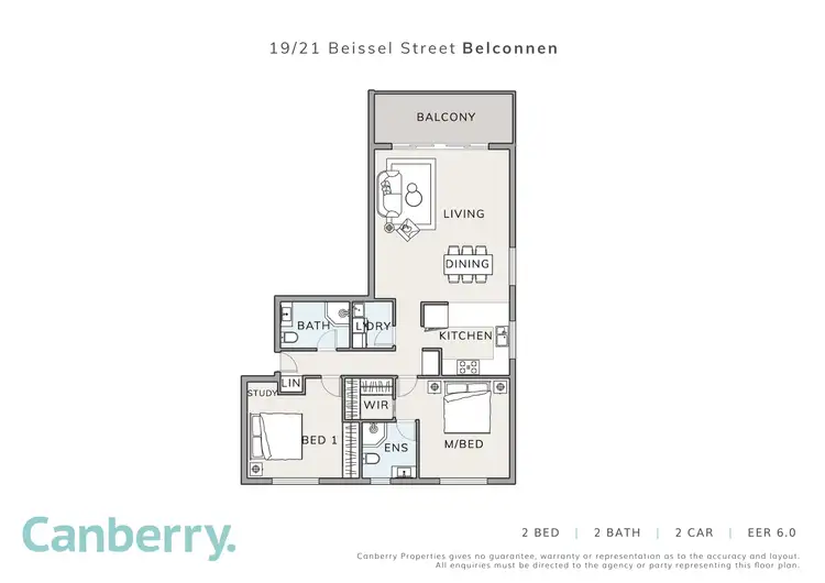 Floorplan of Homely apartment listing, 19 C/21 Beissel Street, Belconnen ACT 2617
