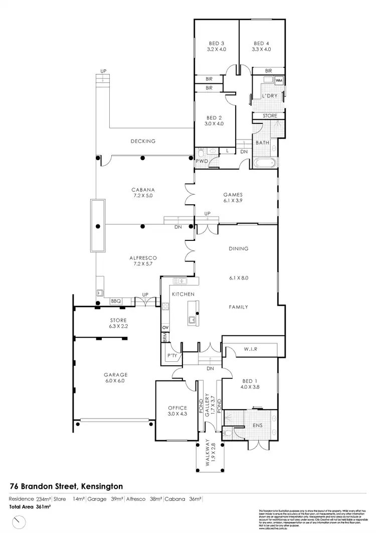 Floorplan of Homely house listing, 76 Brandon Street, Kensington WA 6151