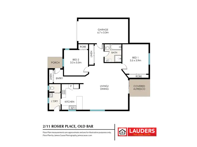 Floorplan of Homely unit listing, 2/11 Rosier Place, Old Bar NSW 2430
