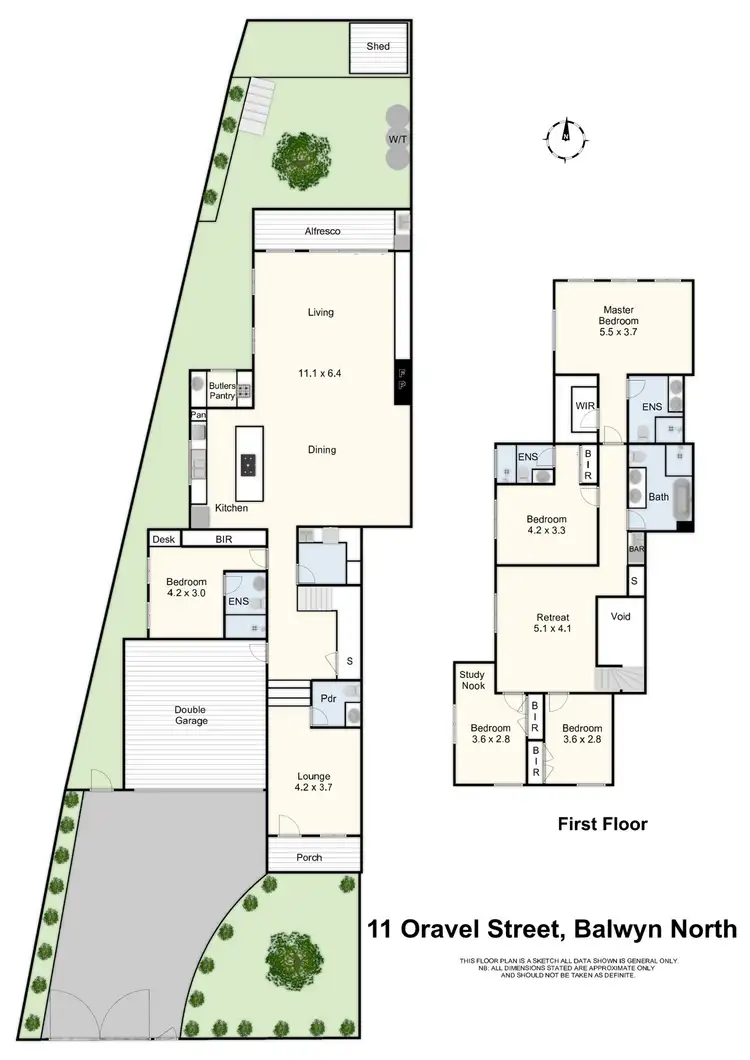 Floorplan of Homely house listing, 11 Oravel Street, Balwyn North VIC 3104