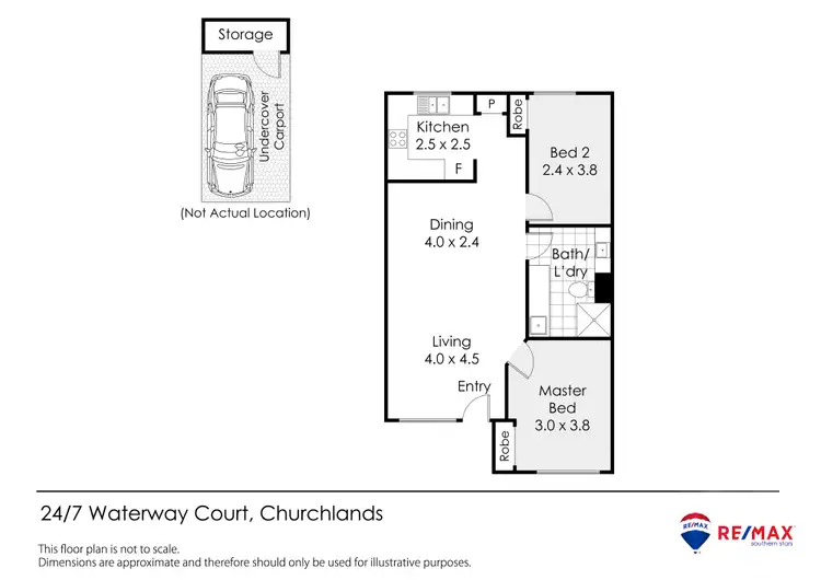 Floorplan of Homely unit listing, 24/7 Waterway Court, Churchlands WA 6018