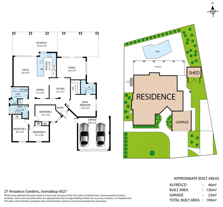 Floorplan of Homely house listing, 27 Amadeus Gardens, Joondalup WA 6027