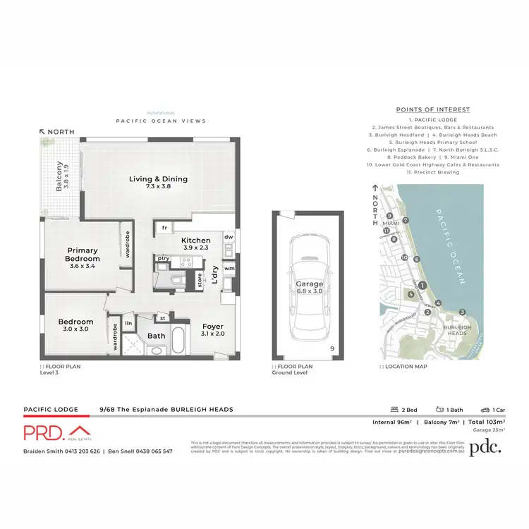Floorplan of Homely unit listing, 9/68 the Esplanade, Burleigh Heads QLD 4220