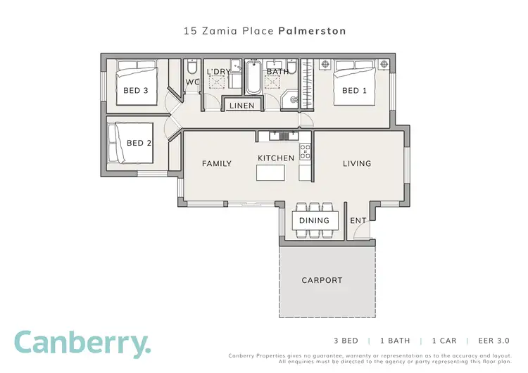Floorplan of Homely house listing, 15 Zamia Place, Palmerston ACT 2913