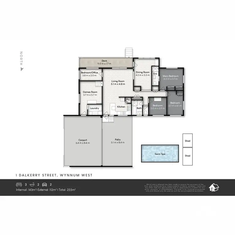 Floorplan of Homely house listing, 1 Dalkerry Street, Wynnum West QLD 4178