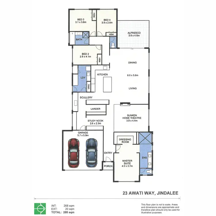 Floorplan of Homely house listing, 23 Awati Way, Jindalee WA 6036