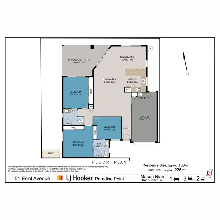 Floorplan of Homely semi-detached listing, 2/51 Errol Avenue, Paradise Point QLD 4216