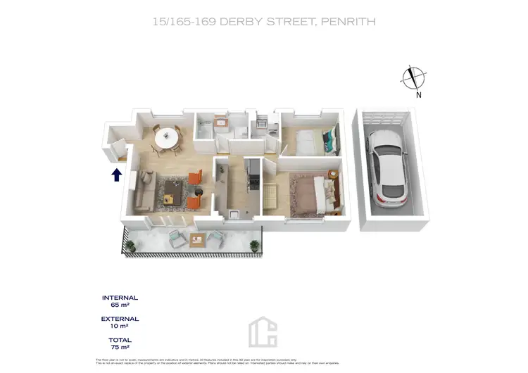 Floorplan of Homely unit listing, 15/165-169 Derby Street, Penrith NSW 2750
