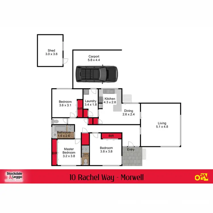 Floorplan of Homely house listing, 10 Rachel Way, Morwell VIC 3840