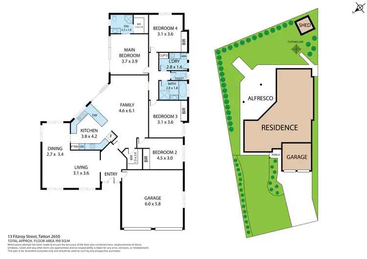 Floorplan of Homely house listing, 13 Fitzroy Street, Tatton NSW 2650