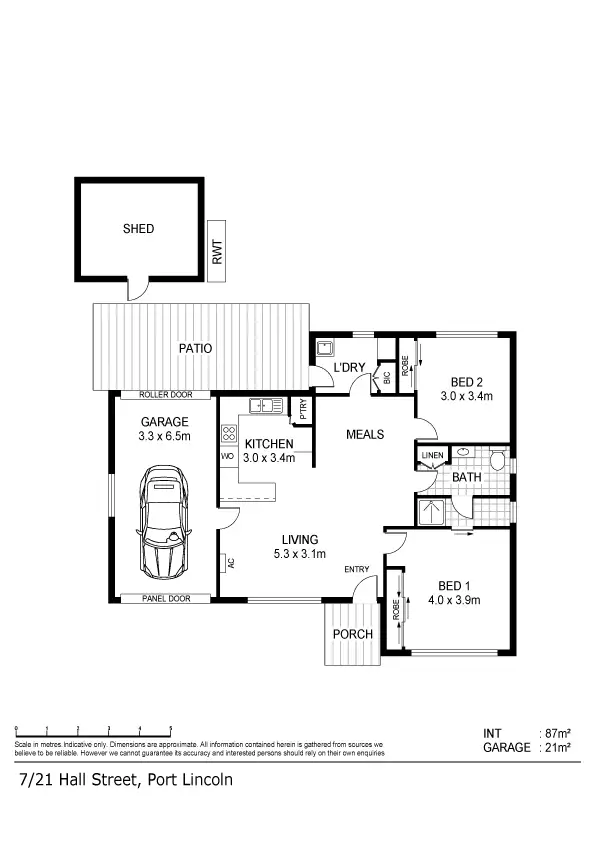 Floorplan of Homely unit listing, 7/21 Hall Street, Port Lincoln SA 5606