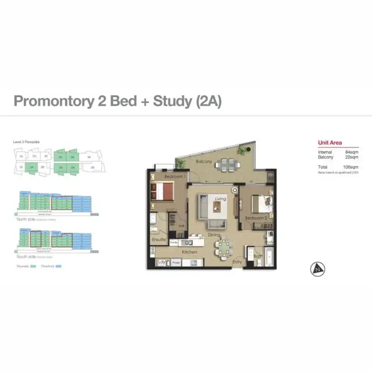 Floorplan of Homely apartment listing, 2201/25 Anderson Street, Kangaroo Point QLD 4169