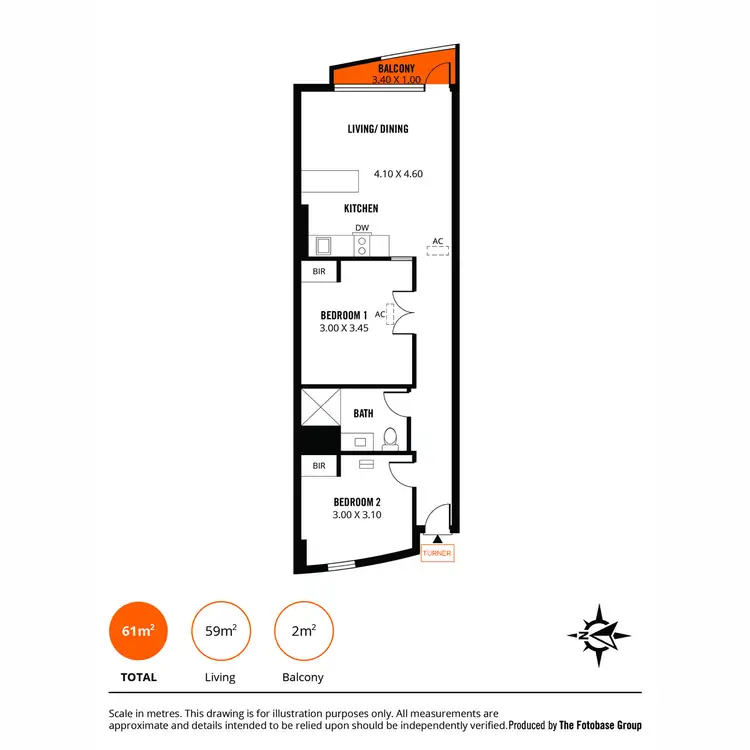 Floorplan of Homely apartment listing, 415/61 Hindmarsh Square, Adelaide SA 5000
