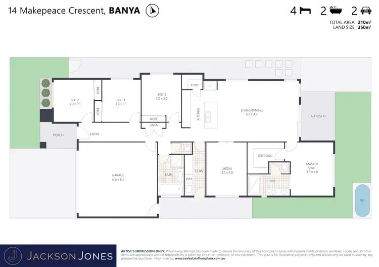 Floorplan of Homely house listing, 14 Makepeace Crescent, Banya QLD 4551