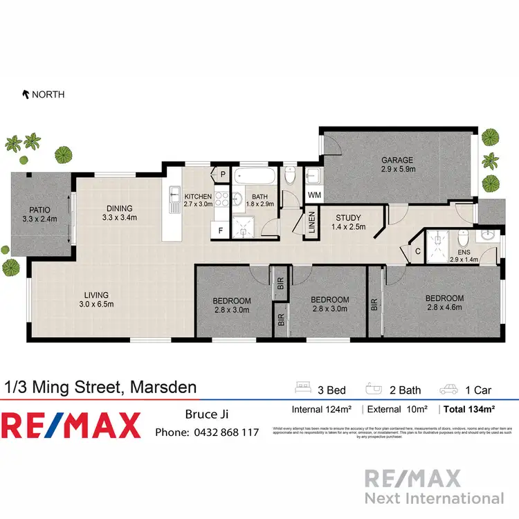 Floorplan of Homely townhouse listing, 1/3-7 Ming Street, Marsden QLD 4132
